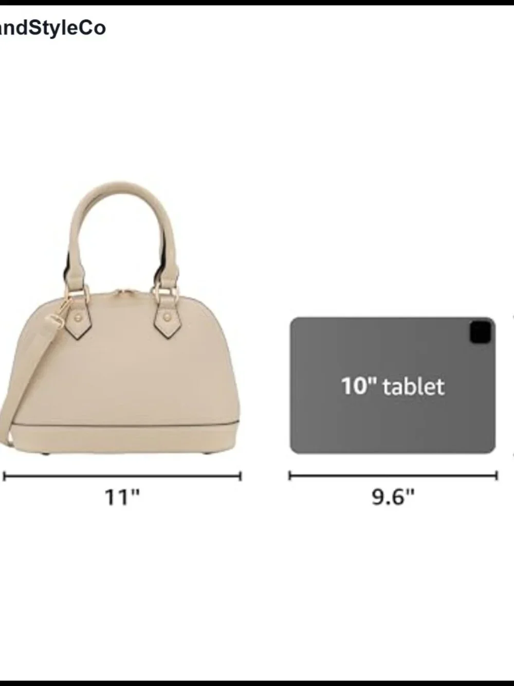 Faux Saffiano Leather Dome Satchel with Adjustable Strap